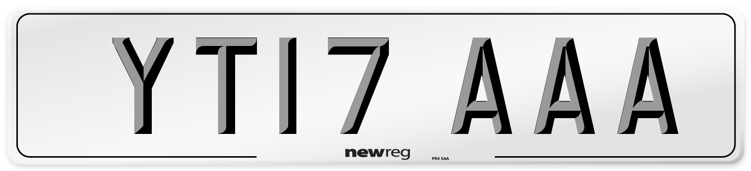 YT17 AAA Number Plate from New Reg